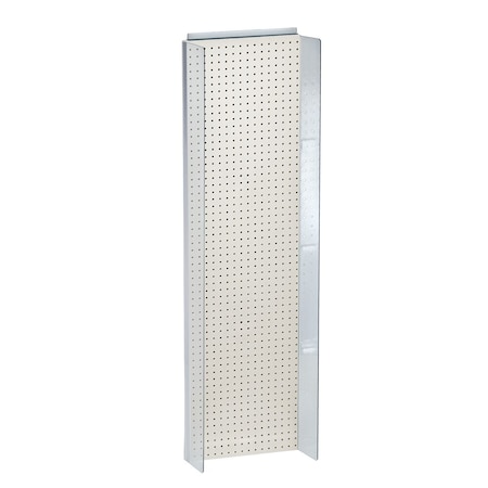 Azar Displays 16"W x 60"H Pegboard Powerwing Display 700356-WHT
